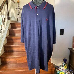 US Polo Assn. Luxury Feel Polo Shirt Men's Size 3XLT Big & Tall Navy NWT $48
